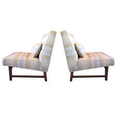 Pair of slipper chairs by Edward Wormley for Dunbar