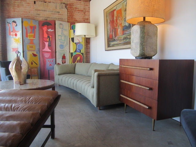 Curved sofa by Harvey Probber