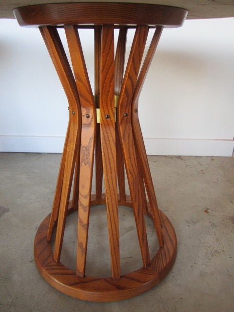 Pair of tall Sheaf of Wheat tables by Dunbar 3