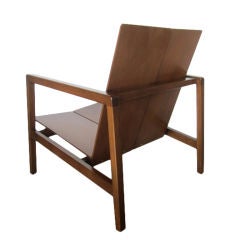 Early walnut lounge chair by Lewis Butler for Knoll