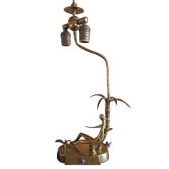 Brass lamp by Franz Hagenauer