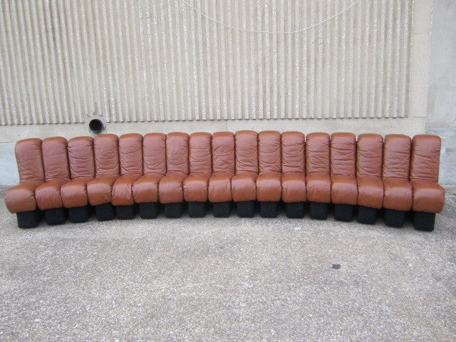 A 17 piece Non-Stop sofa designed by Ueli Berger,Elenora Peduzzi-Riva<br />
and Heinz Ulrich, manufactured by De Sede and Distributed by Stendig.
