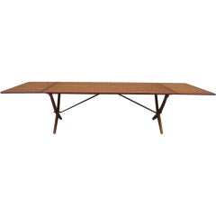 Large drop leaf dining table by Hans Wegner