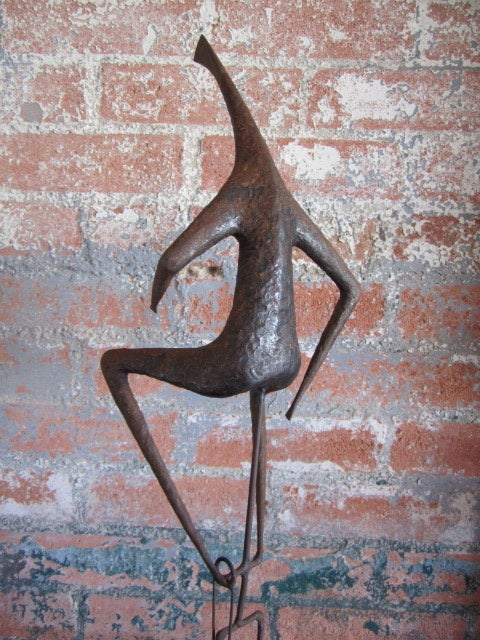 Pair of unicycle sculptures by Jack Boyd 1