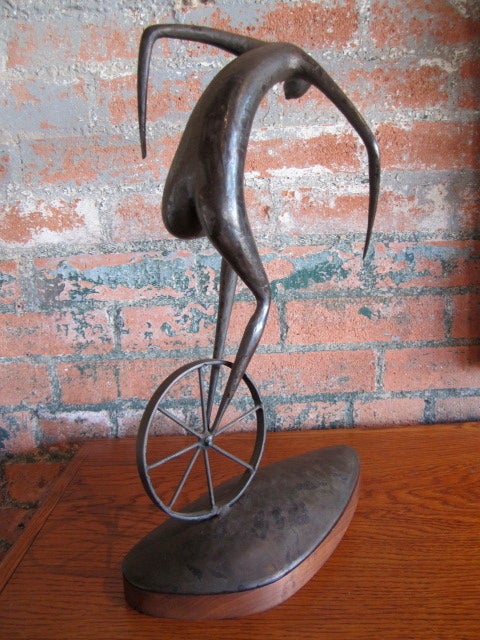Pair of unicycle sculptures by Jack Boyd 5