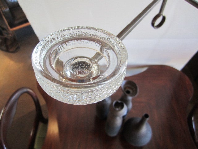 Iron and glass candelabra by Erik Hoglund 3