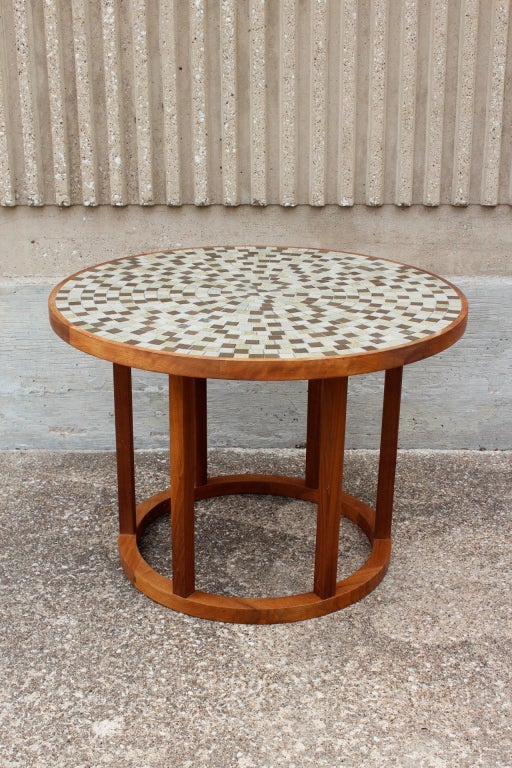Ceramic tile top dining table by Gordon Martz at 1stDibs
