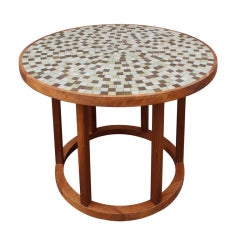 Ceramic tile top dining table by Gordon Martz