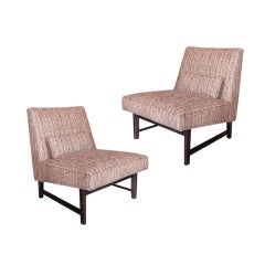 Pair of slipper chairs by Edward Wormley for Dunbar