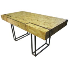 French burl and bronze desk