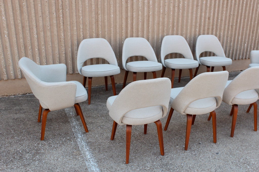 A set of ten dining chairs by Eero Saarinen for Knoll 1