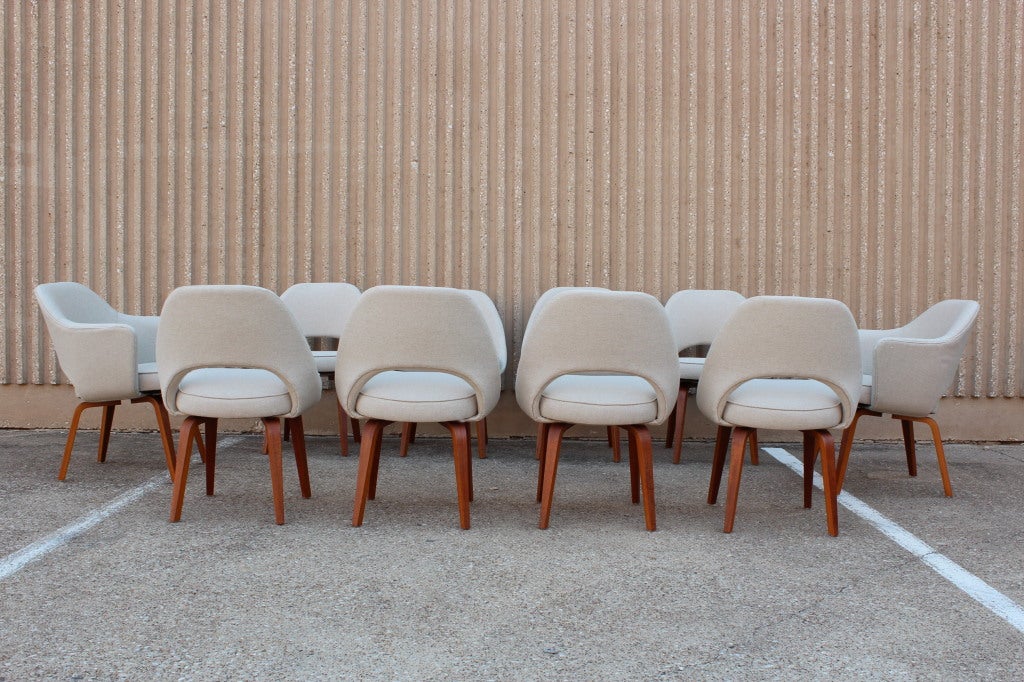 A set of ten dining chairs by Eero Saarinen for Knoll 2