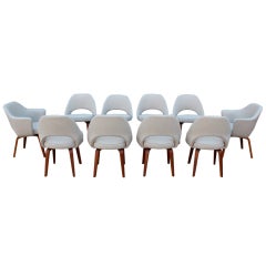 A set of ten dining chairs by Eero Saarinen for Knoll