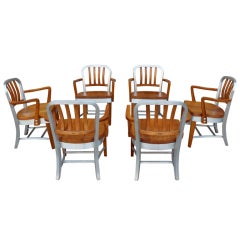 Vintage Set of six armchairs by Shaw Walker