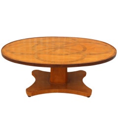 Elliptical coffee table by Edward Wormley for Dunbar