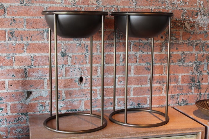 Pair of Bronze Planters by Hugh Acton