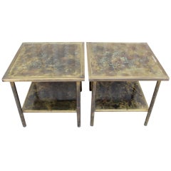 Pair of end tables by Phillip and Kelvin Laverne