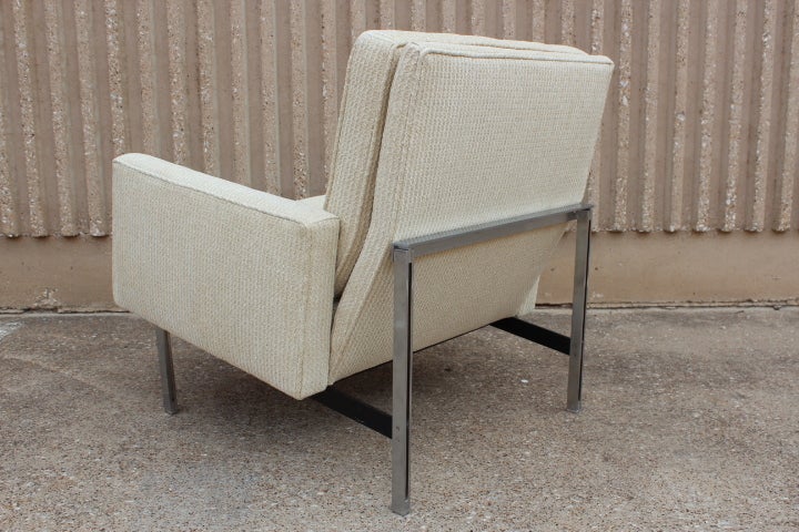 Mid-20th Century Pair of Parallel bar lounge chairs by Florence Knoll
