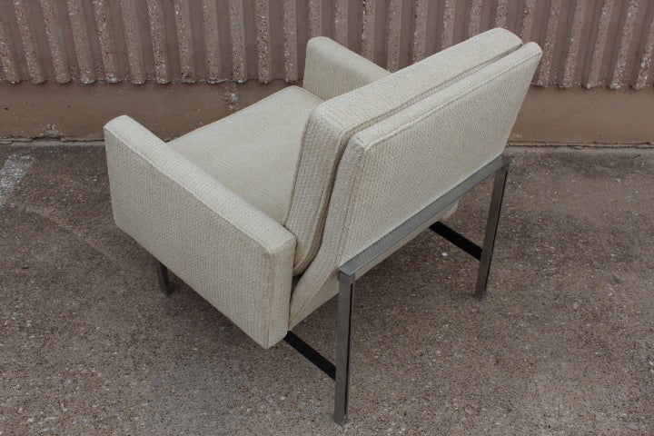 Pair of Parallel bar lounge chairs by Florence Knoll 1