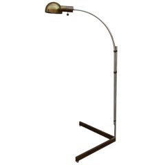 Early Brass and Chrome Floor Lamp by Cedric Hartman