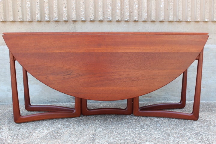 Mesa de comedor Drop-Leaf de Peter Hvidt & Molgaard-Nielson