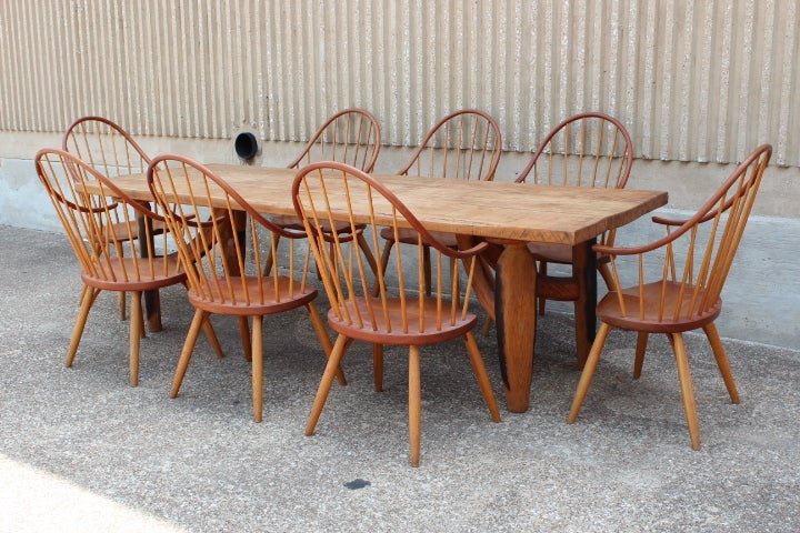 Set of eight craft dining chairs by Thomas Moser