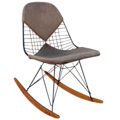 Vintage An Early All Original Rocking Chair by Charles Eames
