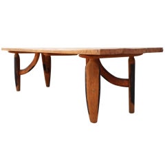 Large craft dining table by Stephen Surls