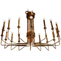 Brass Light Fixture In The Style Of Tommi Parzinger