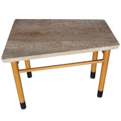 Stone Top Wedge Table By Edward Wormley For Dunbar