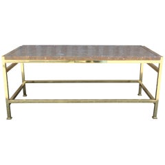 Brass And Marble Table By Edward Wormley For Dunbar