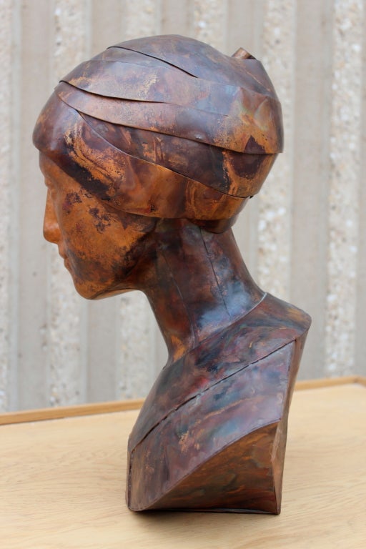 Copper Bust By Mary Eldredge at 1stdibs