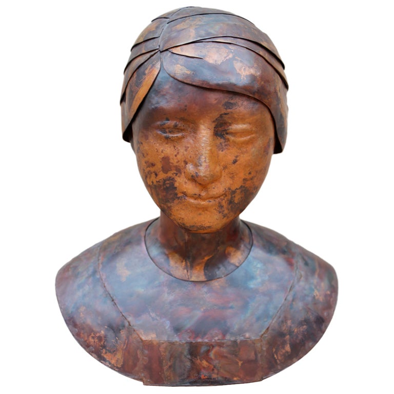 Copper Bust By Mary Eldredge at 1stdibs