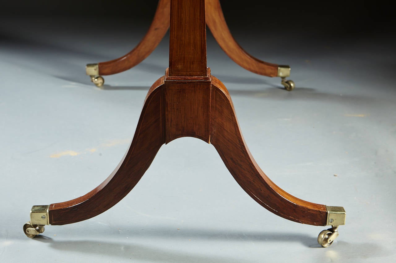 Fine English Regency Period, Satinwood Inlaid Mahogany Sofa Table 4