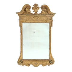 A George II Period Giltwood Pier Mirror, English 18th Century