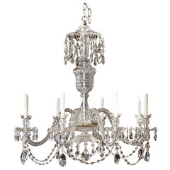 A George III Style Glass Eight Arm Chandelier