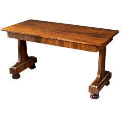 An English Regency Rosewood Library Writing Table An English Regency Rosewood Library Writing Table