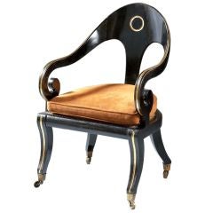 An English Regency Spoonback Desk Chair