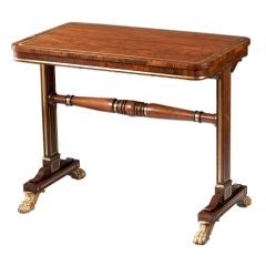 A Brass Inlaid Rosewood Regency Writing Table