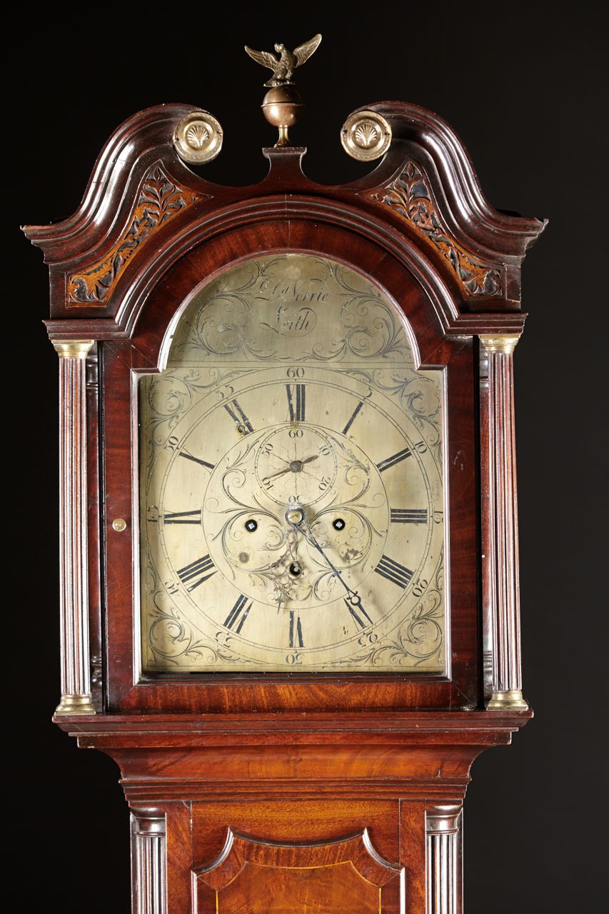 Georgian Beautiful Scottish Mahogany Tall Clock by David Lorrie, circa 1800