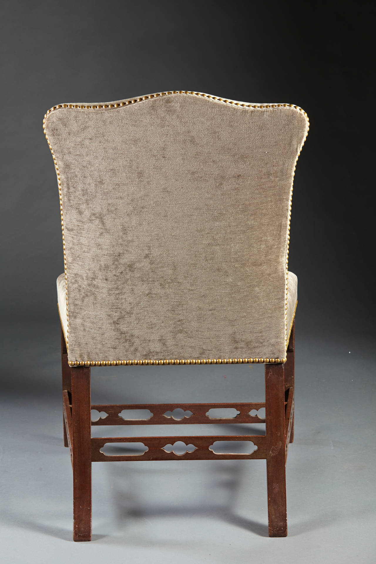 Mid-18th Century Set of Six Very Fine English Chippendale Backstools, circa 1760 For Sale