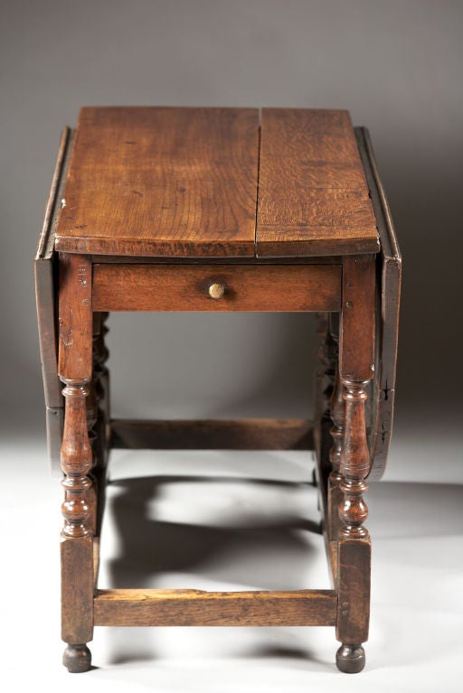 18th Century and Earlier A Mid-18th Century English Oak Gateleg Dining Table For Sale