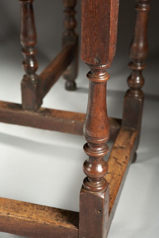 A Mid-18th Century English Oak Gateleg Dining Table For Sale 2