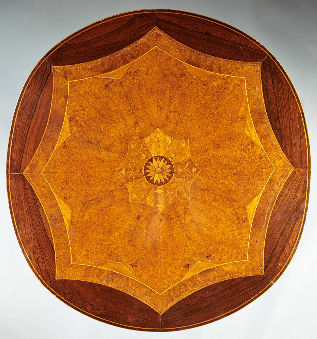 Neoclassical Italian Inlaid Tilt-Top Center Table For Sale