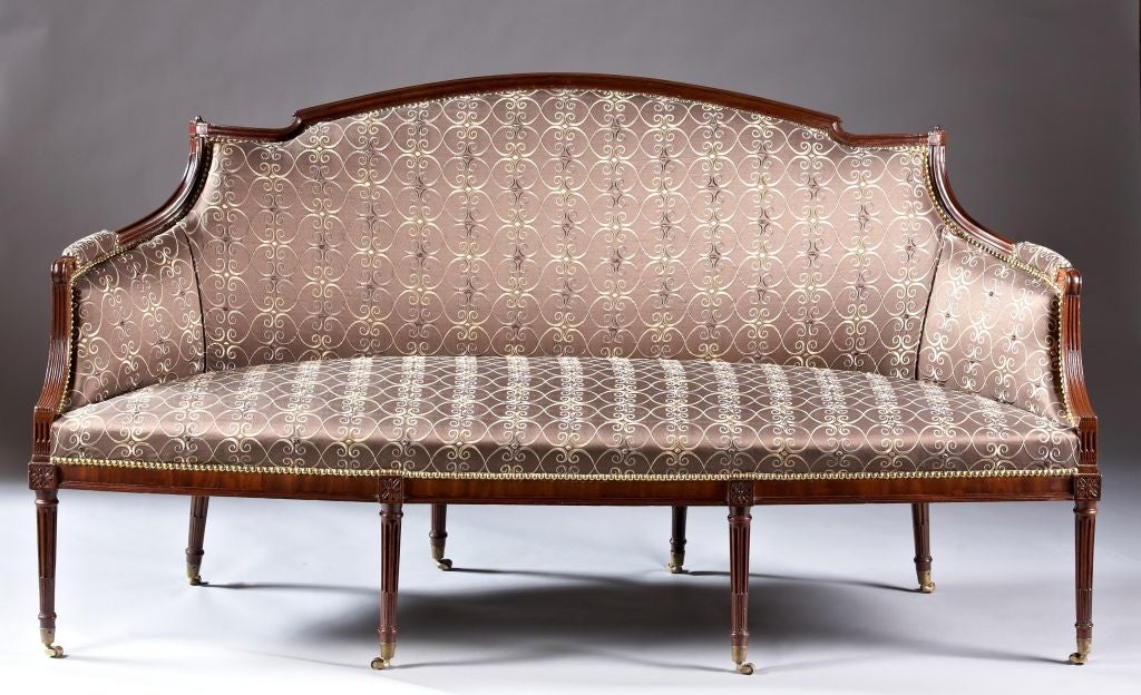 A rare George III mahogany sofa or canape in the 