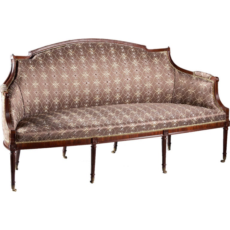 A Fine George III Mahogany Sofa / Canape in the French Manner