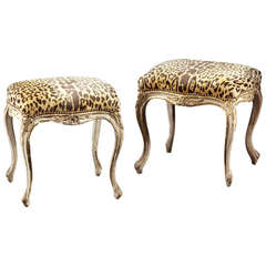 Pair of 18th Century English Tabouret Footstools