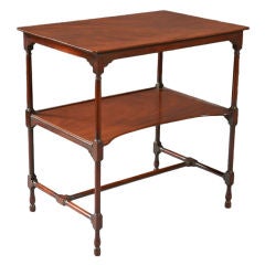 A George III Mahogany Two Tiered Side Table
