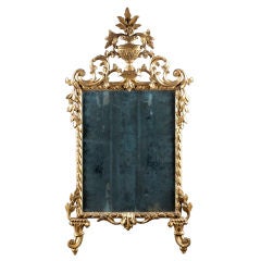 18th Century Italian Neo-Classic Carved Giltwood Mirror