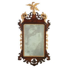 A High Quality  Parcel Gilt Mahogany Chippendale Mirror